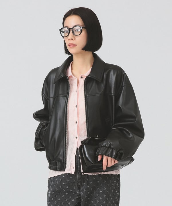 Ray BEAMS フェイクレザー ブルゾン Ray BEAMS（レイビームス）の「Ray BEAMS / フェイク レザー ブルゾン