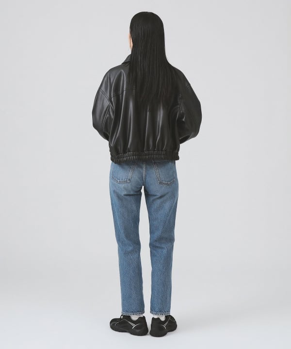 Ray BEAMS（レイ ビームス）フェイクレザー ジップ ブルゾン（ブルゾン