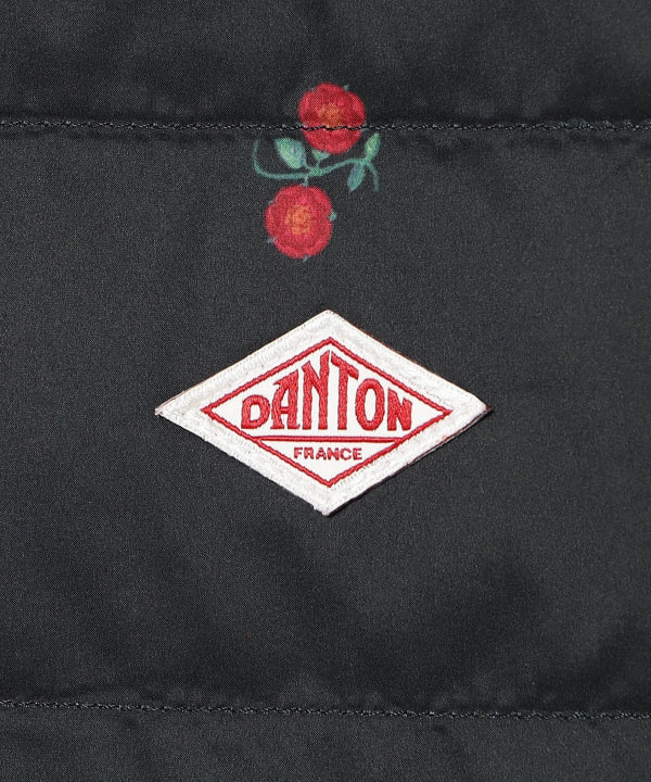 DANTON / フラワー プリント インナー ダウン クルーネック ジャケット