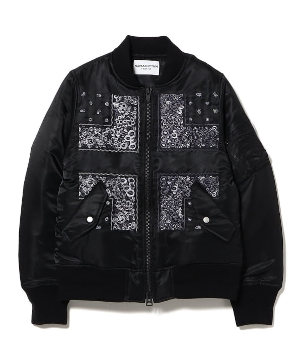 NOMARHYTHM TEXTILE / Bandana Embroidery Flight Jacket