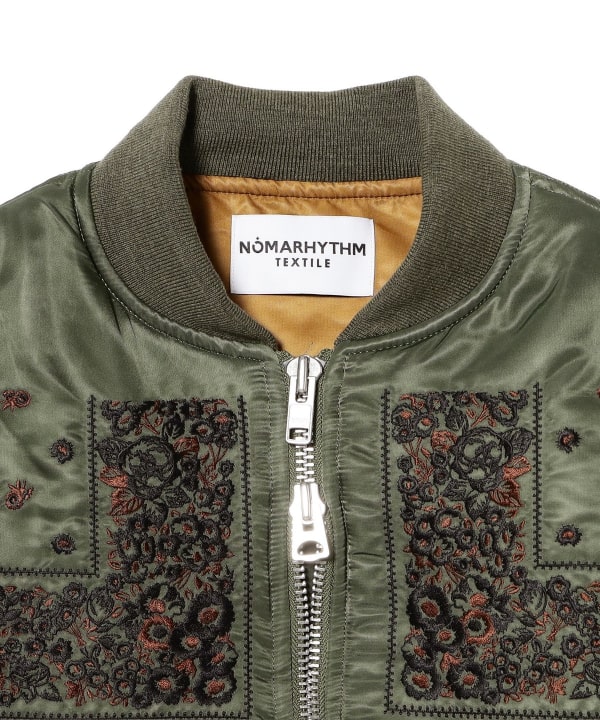 NOMARHYTHM TEXTILE / Bandana Embroidery Flight Jacket