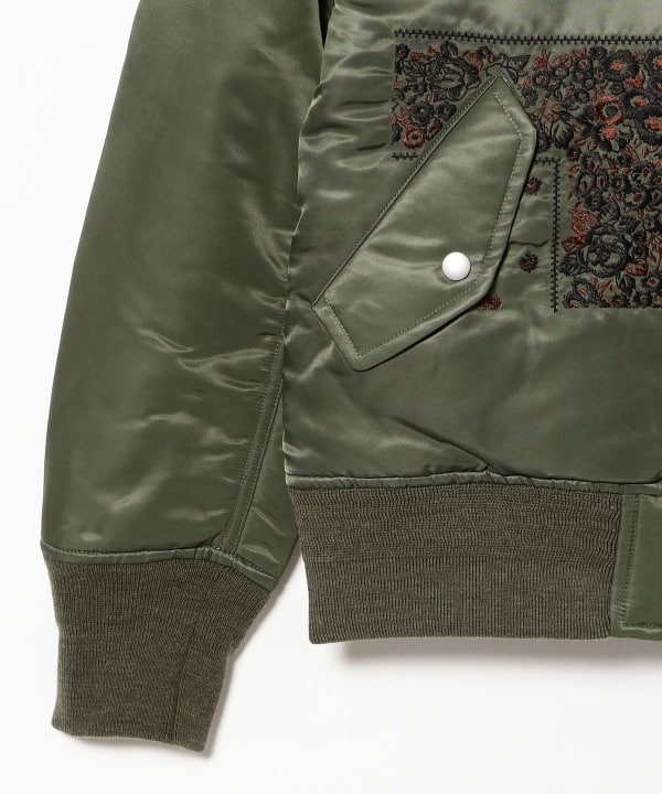 NOMARHYTHM TEXTILE / Bandana Embroidery Flight Jacket