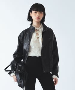 フェイクレザー ライダース ジャケット