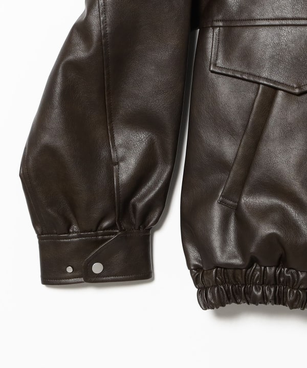 Faux Leather Flight Jacket