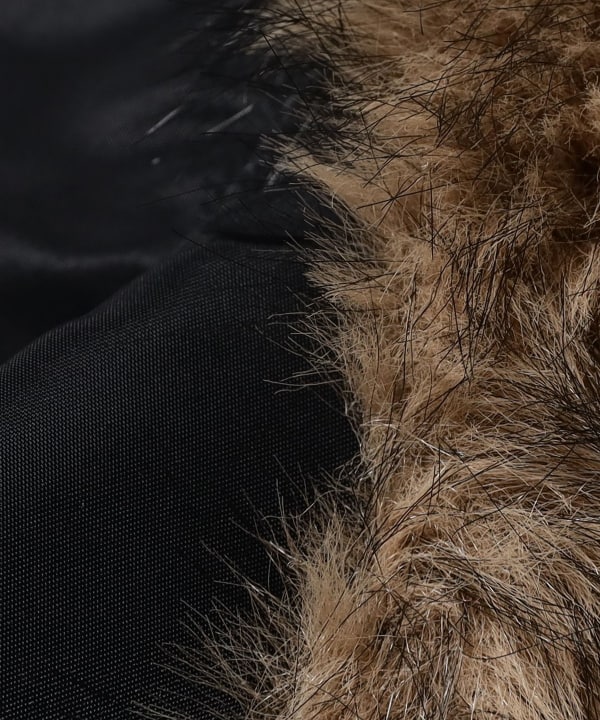 JOHN LAWRENCE SULLIVAN / NYLON BOMBER JACKET WITH BACK FUR