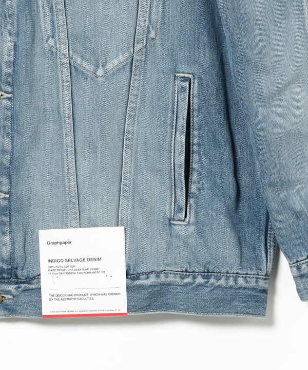 Graphpaper / Selvage Denim Trucker Jacket -LIGHT FADE-
