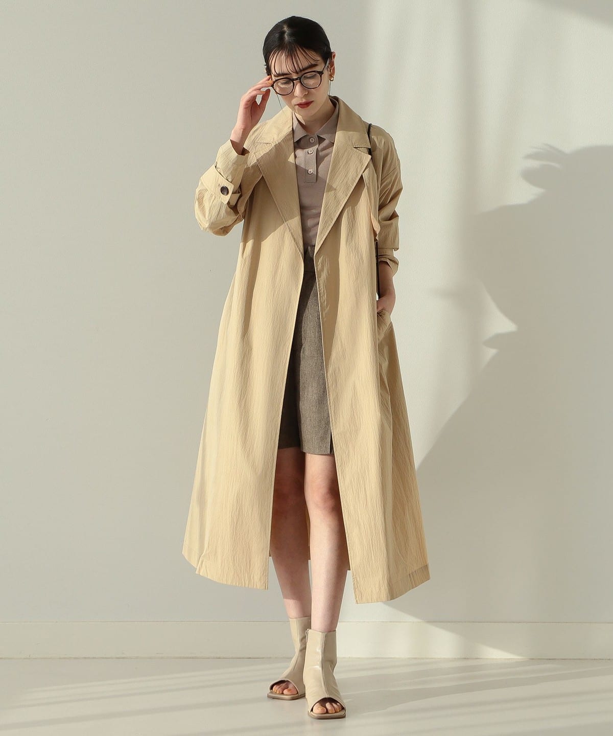 Ray BEAMS Ray BEAMS [Outlet] Ray BEAMS / side slit wrap coat