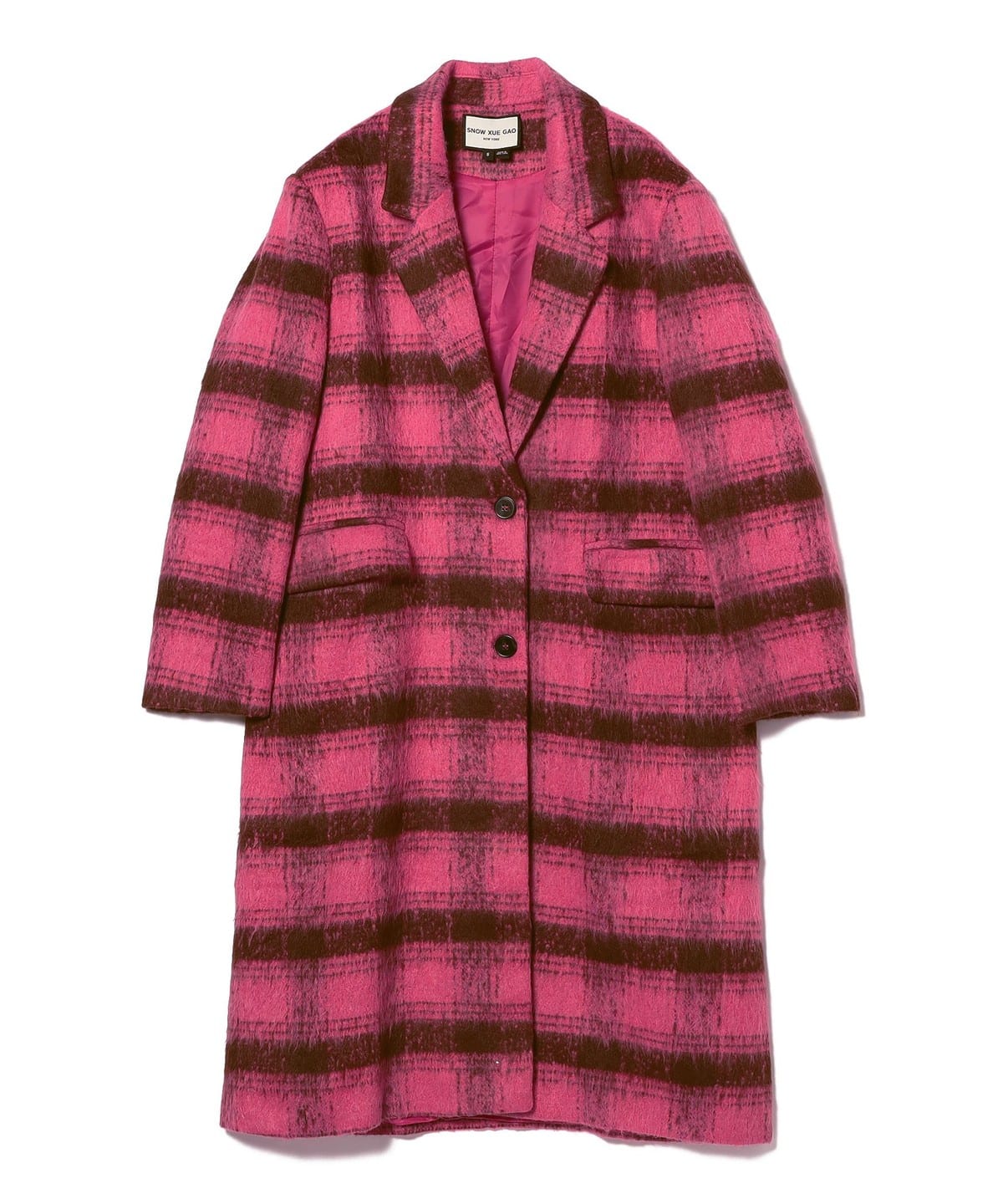 Ray BEAMS（レイ ビームス）○SNOW XUE GAO / Plaid Pink Wool Coat