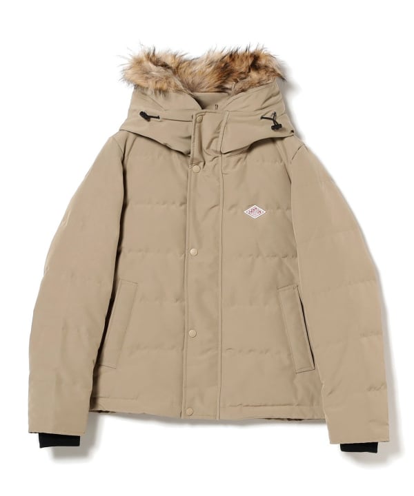 DANTON ダントン リアルファー付 肉厚 ダウンパーカー ベージュ 36 Ray BEAMS（レイ ビームス）DANTON / FAKE FUR HOODED DOWN