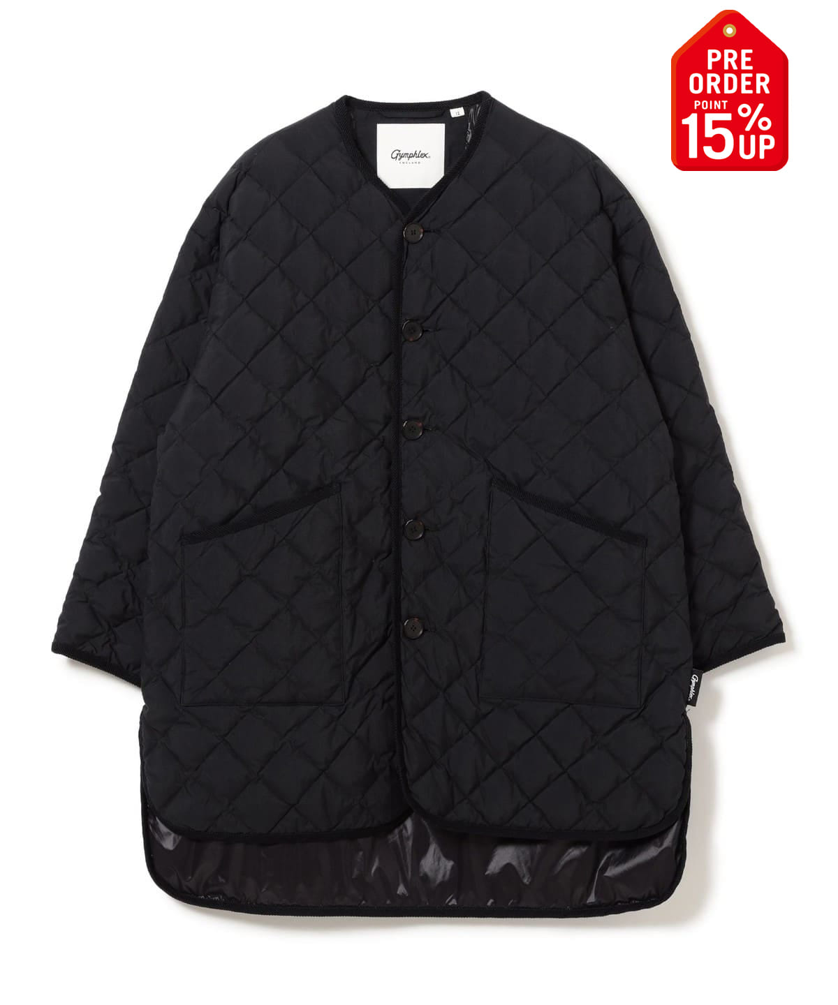 【+15%ポイントUP】GYMPHLEX / キルト ダウン コート コート WOMEN BLACK 14 【+15%ポイントUP】GYMPHLEX / キルト ダウン コート コート WOMEN BLACK 14