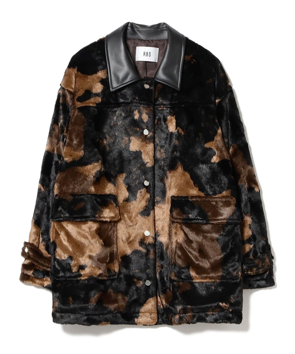 Ray BEAMS RBS / フェイクレザー ハーフ コート Ray BEAMS（レイビームス）の「RBS / フェイクレザー ステン