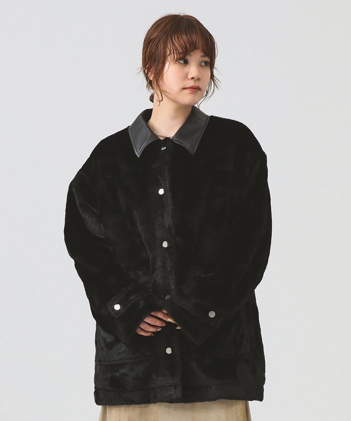 Ray BEAMS / パテント フェイクレザー コート Ray BEAMS（レイ ビームス）Ray BEAMS / フェイクレザー