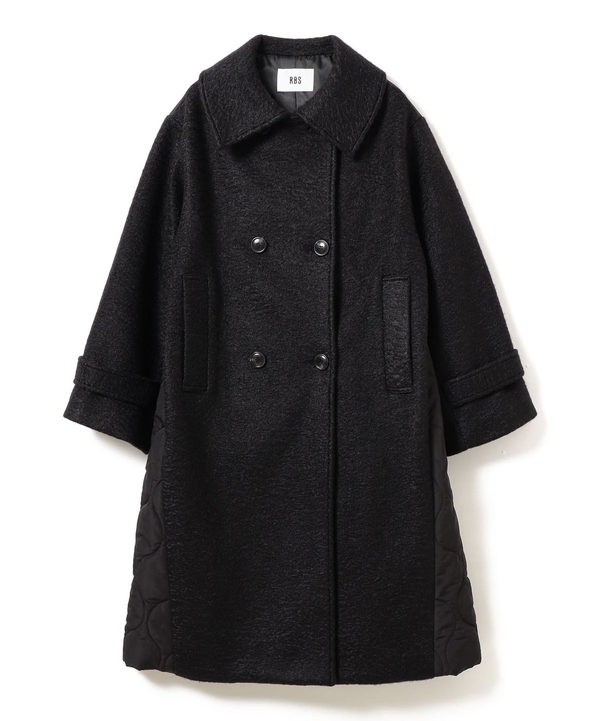 RBS アールビーエス / キルティング キリカエ コート コート WOMEN BLACK ONE SIZE RBS アールビーエス / キルティング キリカエ コート コート WOMEN BLACK ONE SIZE