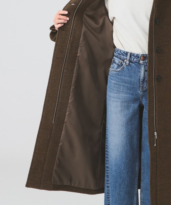 Ray BEAMS スタンドカラーコート ブラウン Ray BEAMS（レイビームス）の「Ray BEAMS / スタンドカラー