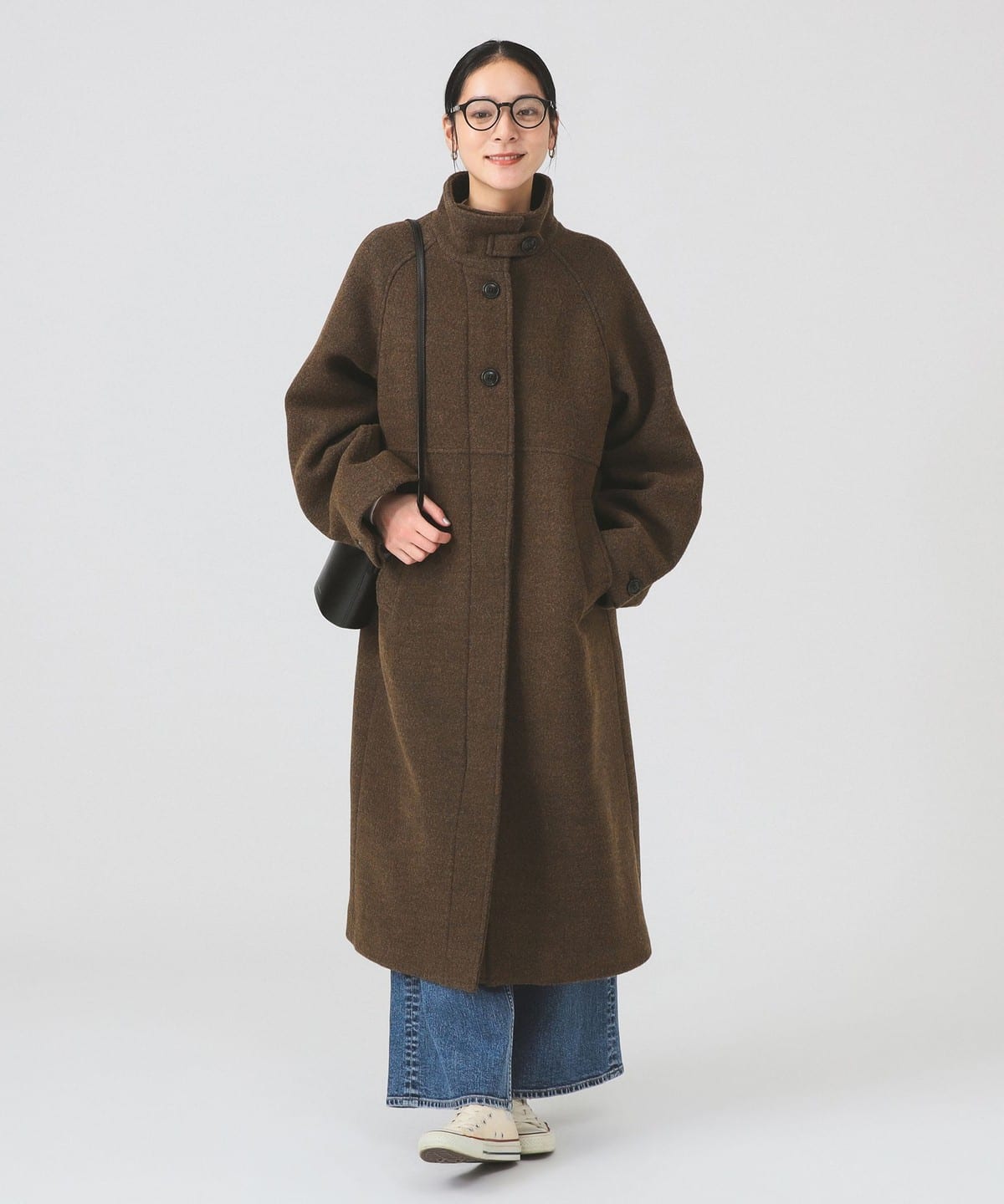 スタンドカラー シングル コート コート WOMEN BROWN 1 スタンドカラー シングル コート コート WOMEN BROWN 1