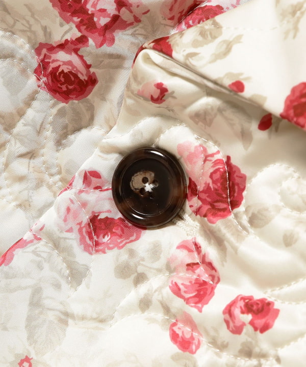 ☆Ray BEAMS☆【新品未使用】花柄　ラビットファーコート ノーカラー♡ Ray BEAMS 花柄 ラビットファーコート ノーカラー - メルカリ