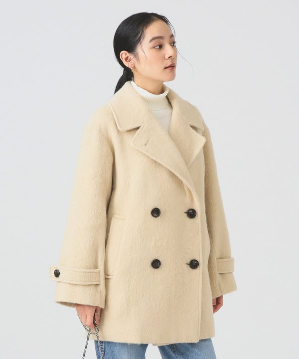 beams ray beams チェックダブルハーフコート Ray BEAMS（レイビームス）の「チェック ダブル ハーフ コート