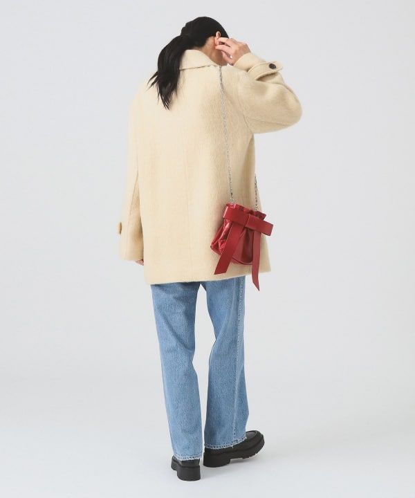 Ray BEAMS（レイ ビームス）シャギー ダブル ハーフ コート（コート