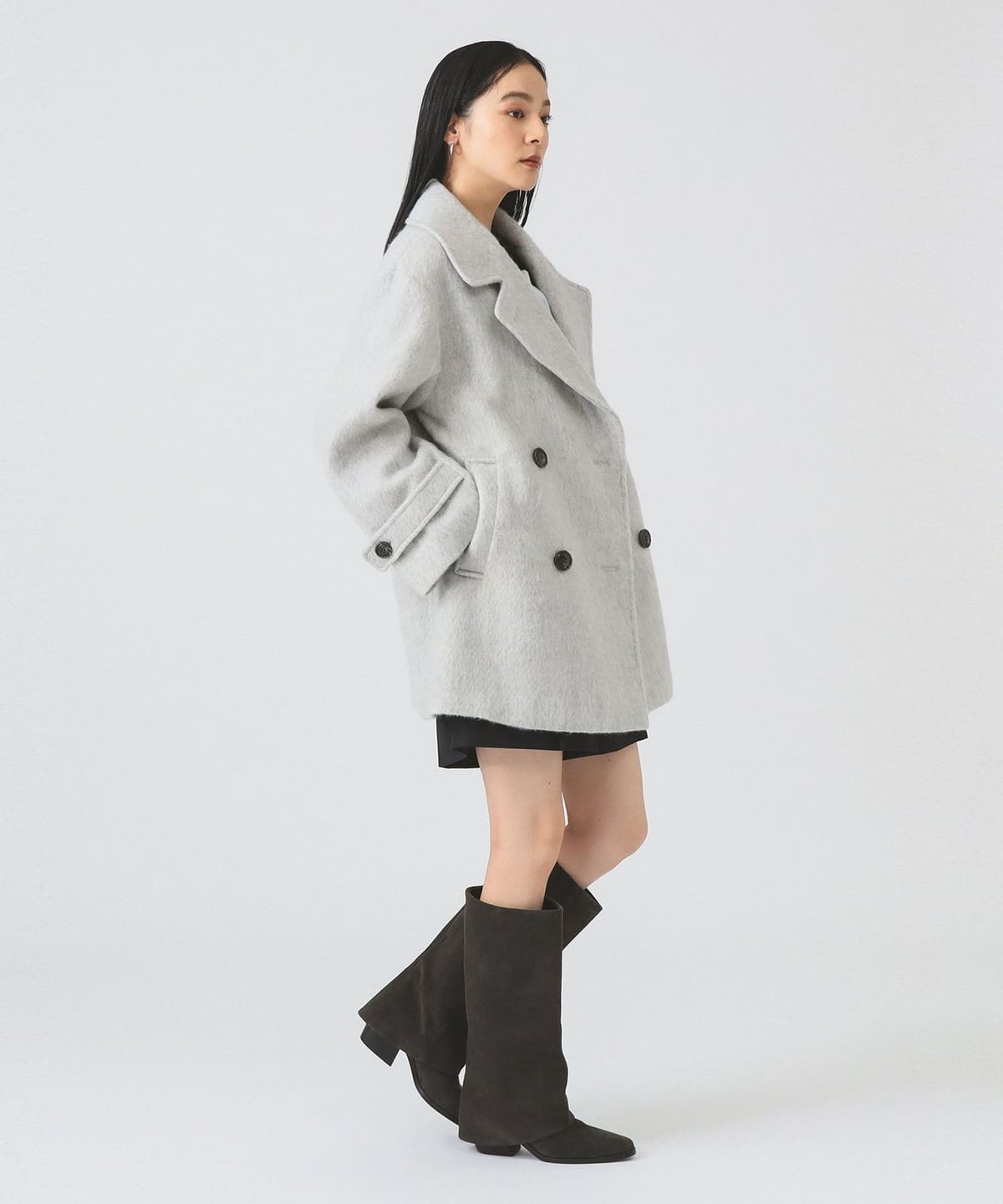 Ray Beams フクレ ジャカード ステンカラーコート Ray Beams フクレ ジャカード ステンカラーコート Ray BEAMS