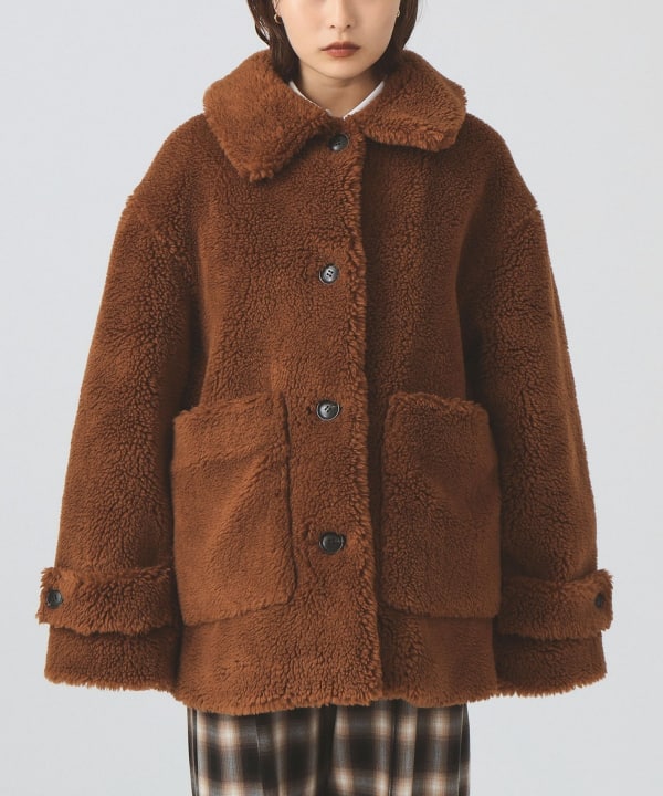 Ray BEAMS（レイ ビームス）ボア ビッグ ポケット ハーフ コート