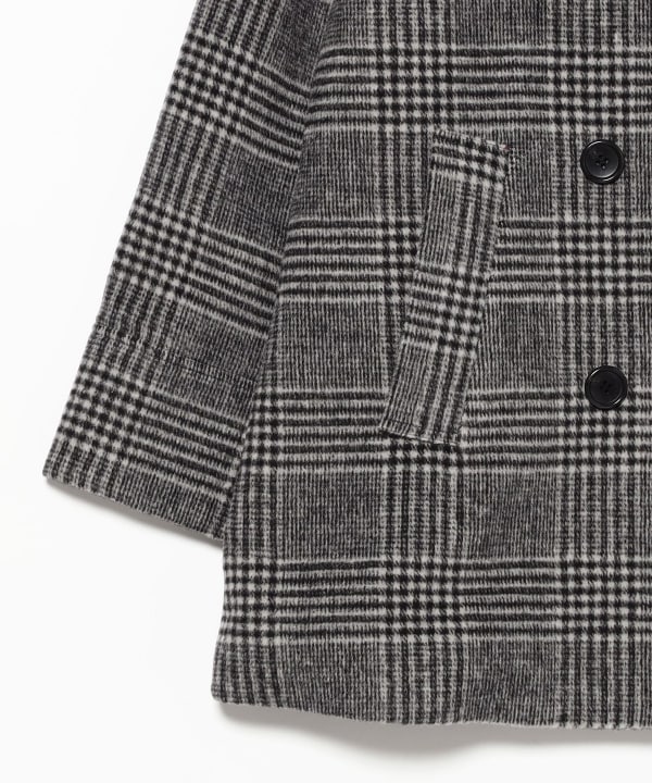 Ray BEAMS（レイ ビームス）チェック ビーバー ダブル ハーフコート