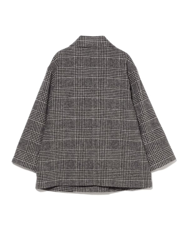 Ray BEAMS（レイ ビームス）チェック ビーバー ダブル ハーフコート