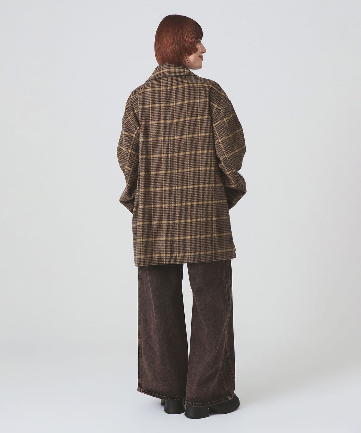 Ray BEAMS（レイ ビームス）チェック ビーバー ダブル ハーフ