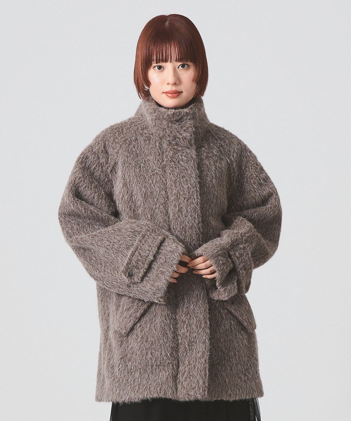 Ray BEAMS（レイ ビームス）【タイムセール】シャギー スタンドカラー