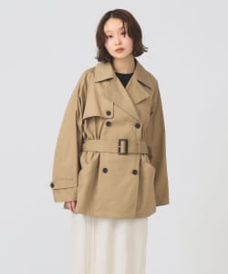 オーバーサイズ ハーフ トレンチ コート