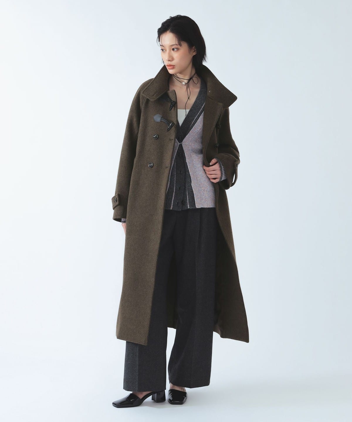 Ray BEAMS メタルボタン スタンド コート ブラック Ray BEAMS（レイ
