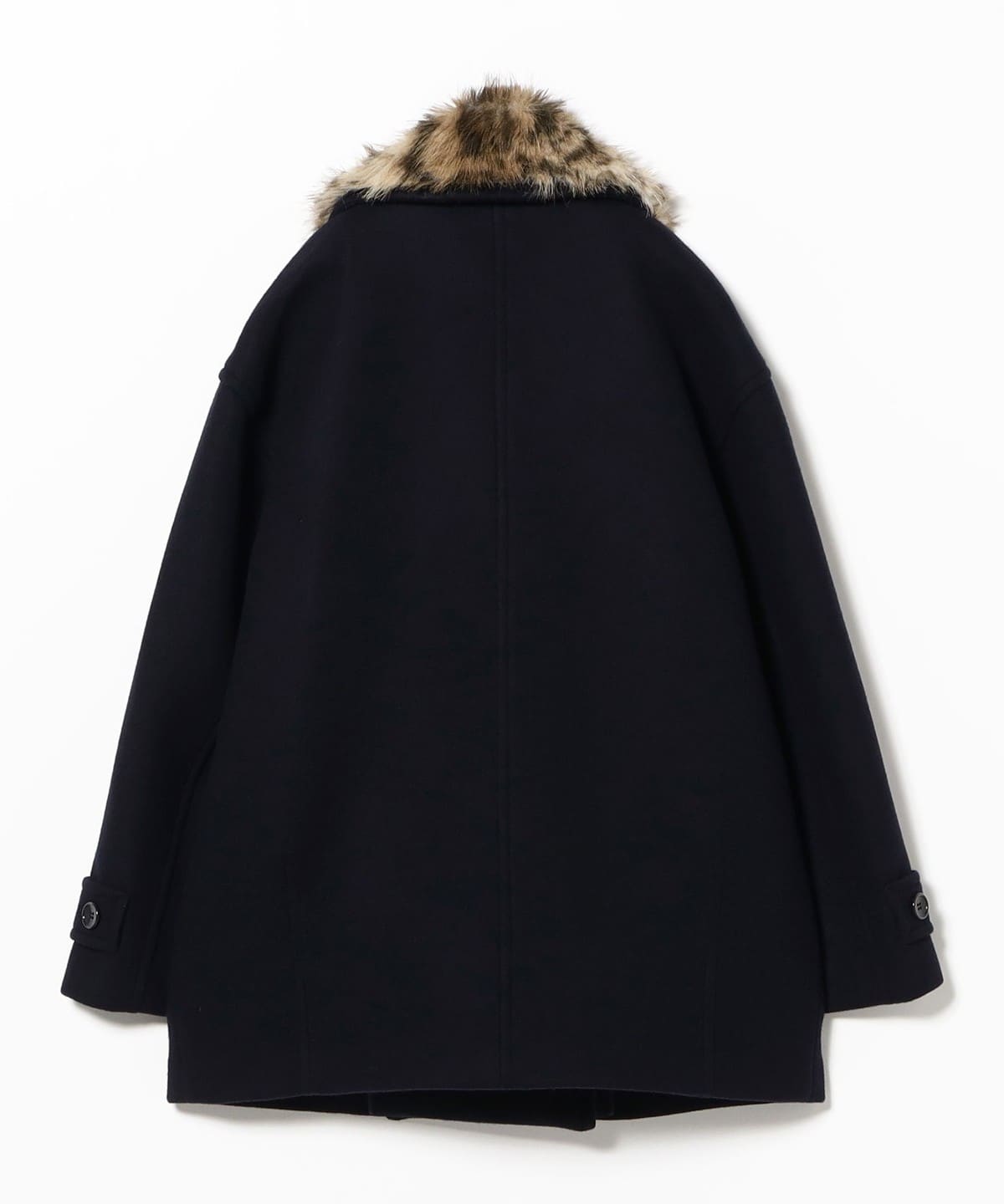Ray BEAMS（レイ ビームス）フェイク ファーカラー ピーコート（コート