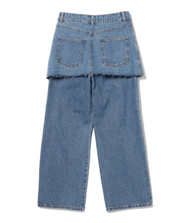denim skirt set pants