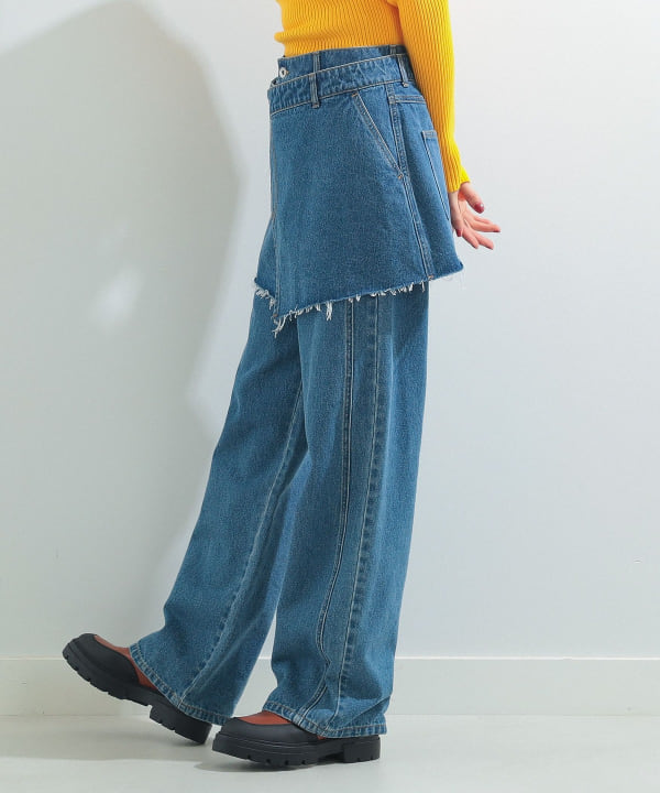 Ray BEAMS（レイビームス）の「Ray BEAMS / デニム スカート セット パンツ（デニムパンツ）」 - WEAR