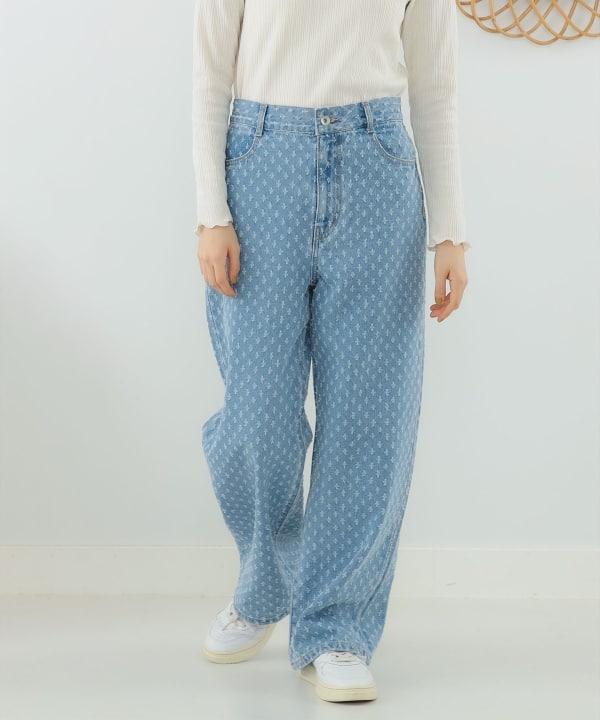 Ray BEAMS Ray BEAMS Ray BEAMS / Jacquard denim pants (pants denim 