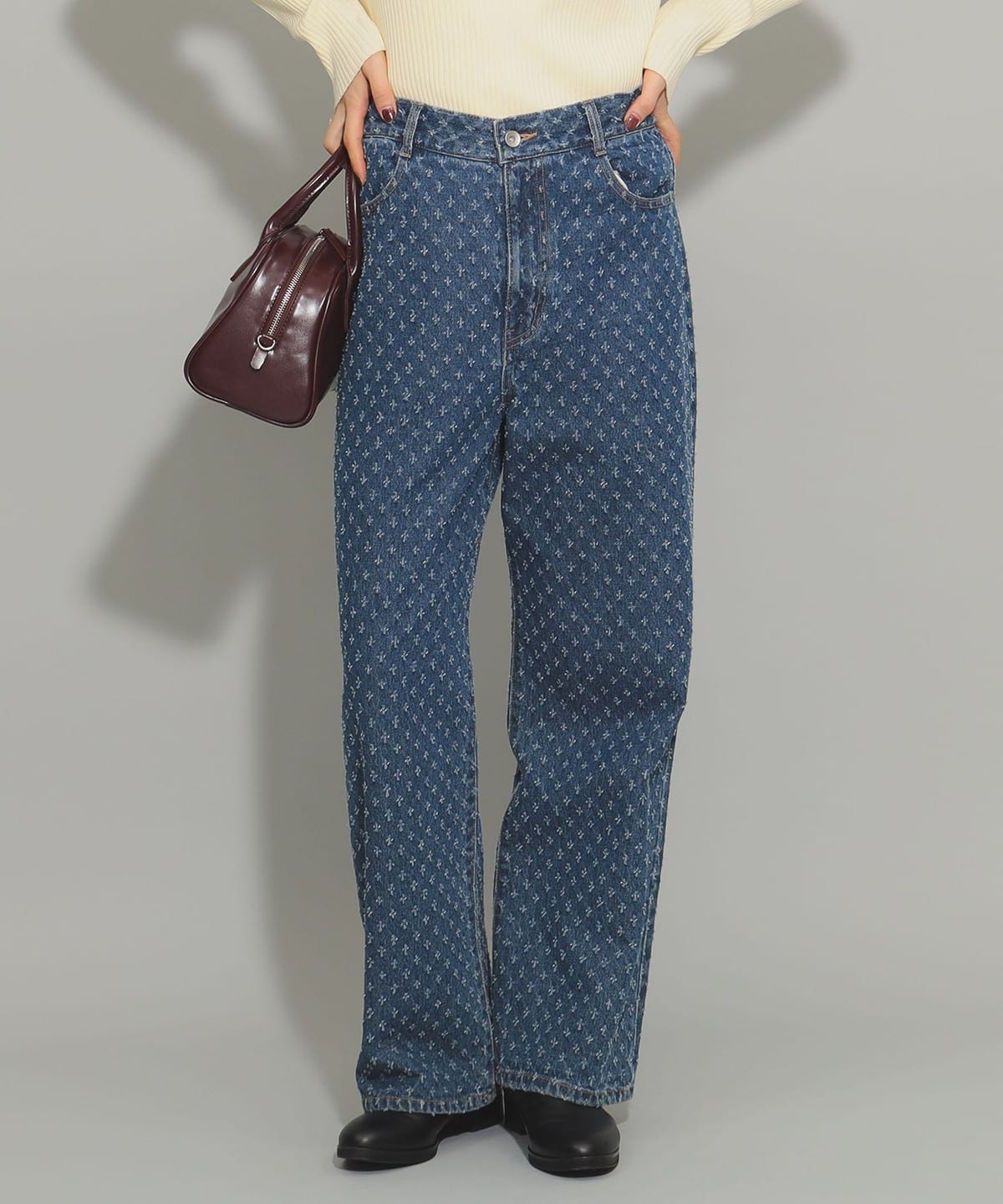 Ray BEAMS Ray BEAMS Ray BEAMS / Jacquard denim pants (pants denim 