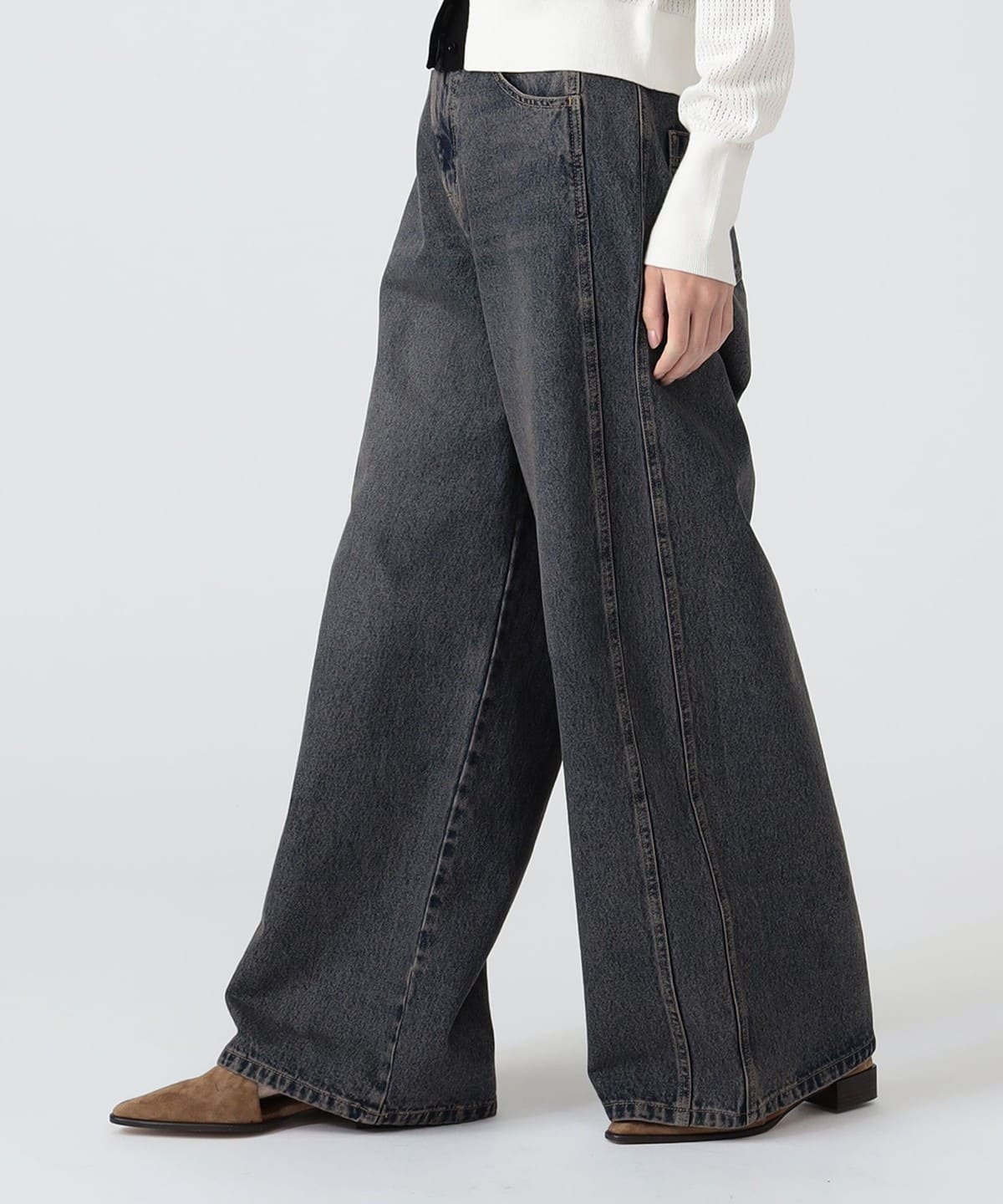 オーバーダイ デニム パンツ パンツ WOMEN BLUE 1 オーバーダイ デニム パンツ パンツ WOMEN BLUE 1