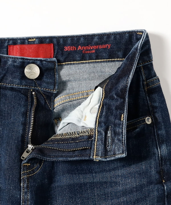 BEAMS × REDCARD デニムジャケット RED CARD × Ray BEAMS ／ 別注 ノーカラー
