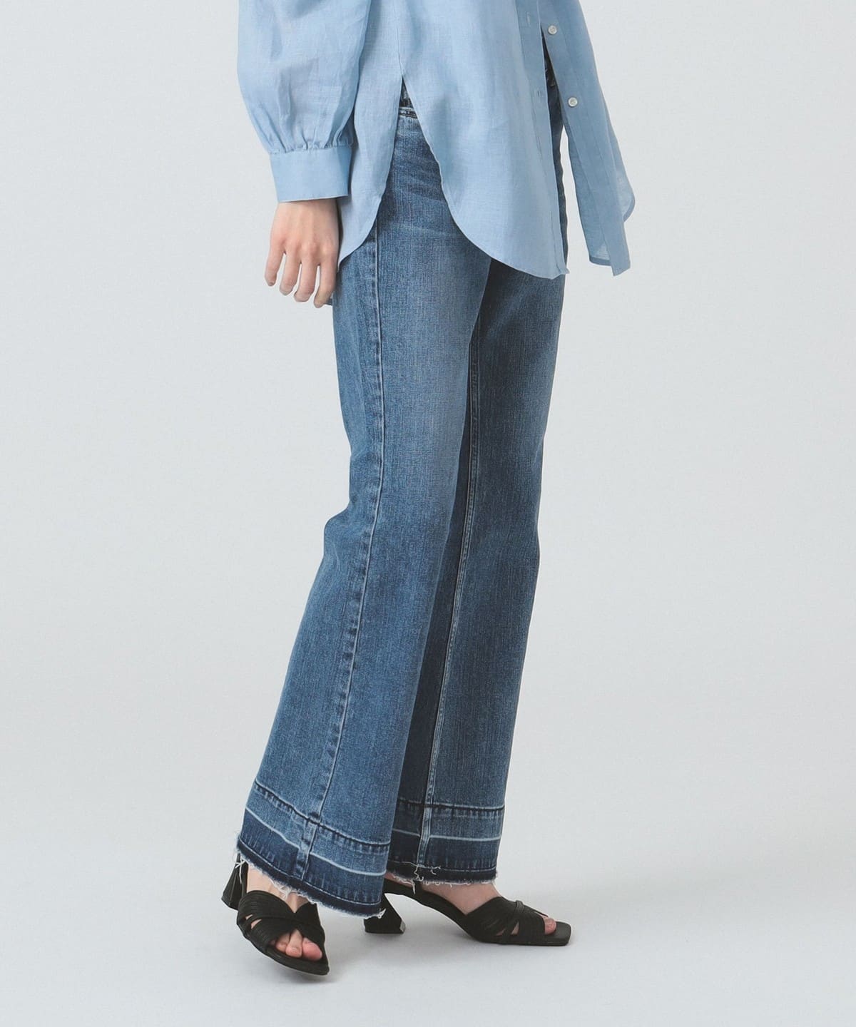 Ray BEAMS Ray BEAMS RED CARD TOKYO / Peace loose flare denim