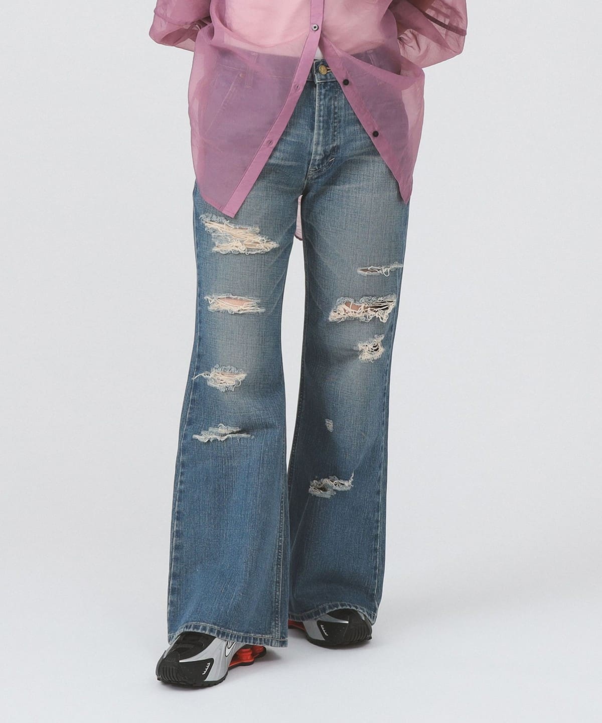 【別注】Lee リー / RIPPED JEANS パンツ WOMEN FADED INDIGO XS 【別注】Lee リー / RIPPED JEANS パンツ WOMEN FADED INDIGO XS