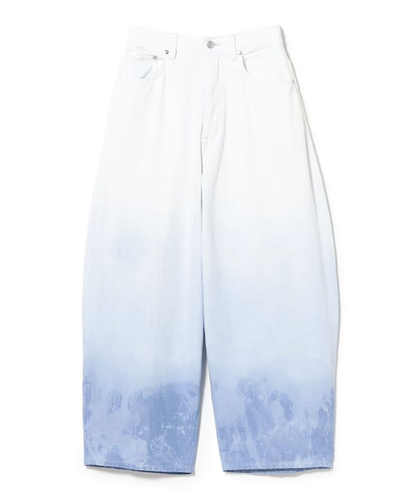 08sircus / Shibori-bassen barrel denim pants