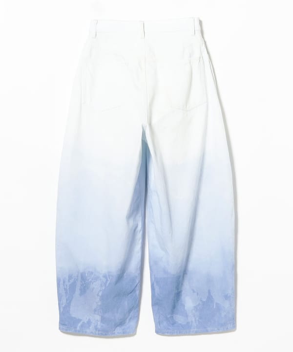 08sircus / Shibori-bassen barrel denim pants