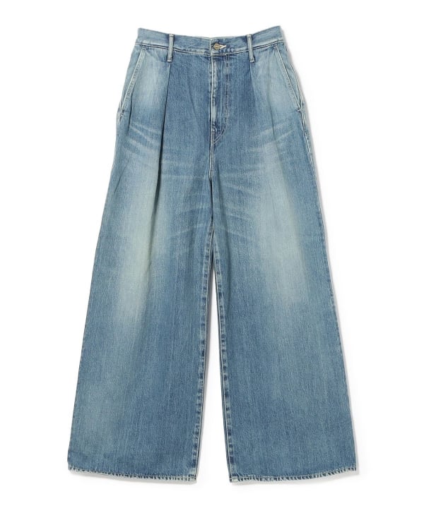 Graphpaper / Selvage Denim Two Tuck Wide Pants -LIGHT FADE-