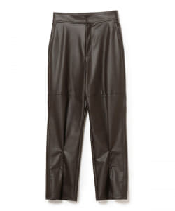 ○Uhr / Faux Leather Pants