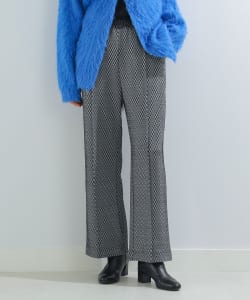 ▲Ray BEAMS / カット ジャカード ワイドパンツ