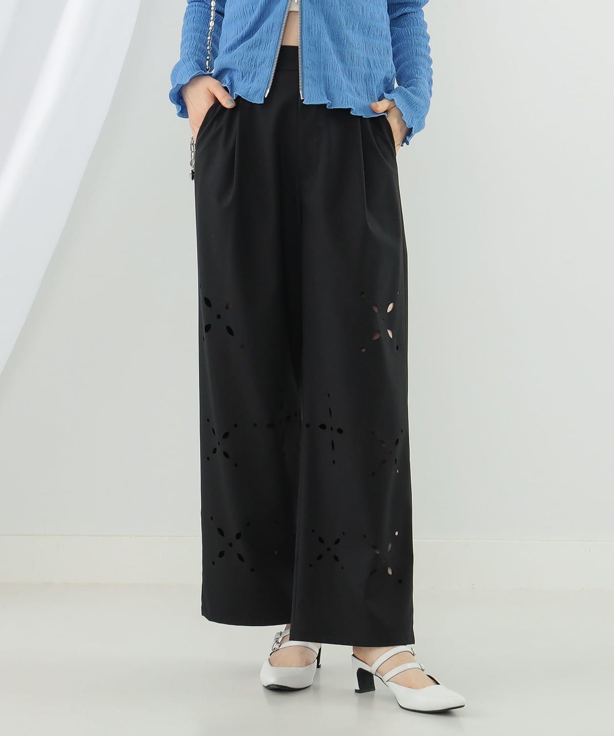 カットワーク パンツ パンツ WOMEN BLACK 0 カットワーク パンツ パンツ WOMEN BLACK 0