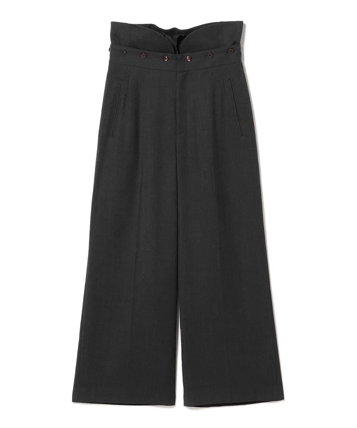 MUVEIL ミュベール / ボタン サロペット パンツ WOMEN DARK. GREY 38 MUVEIL ミュベール / ボタン サロペット パンツ WOMEN DARK. GREY 38