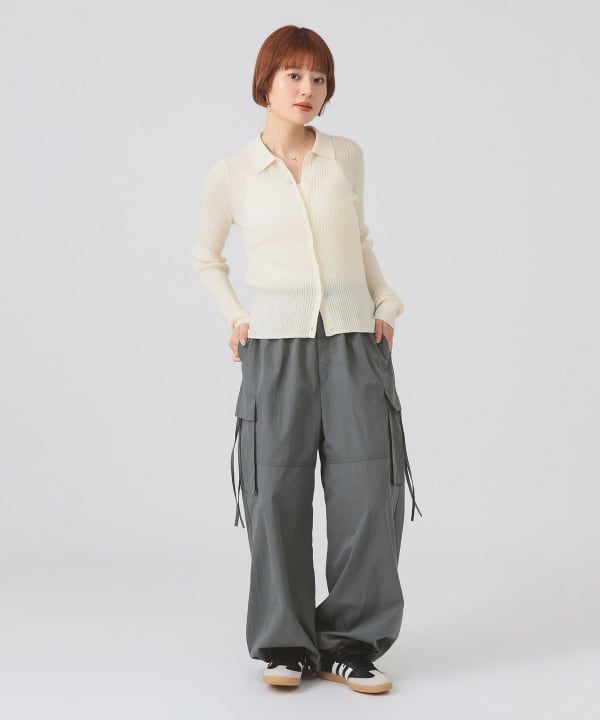 RAY BEAMS 新品¥13,750→¥10,000カーゴパンツ　レディース Ray BEAMS カーゴパンツ ストラップ カーゴ ワイド パンツ