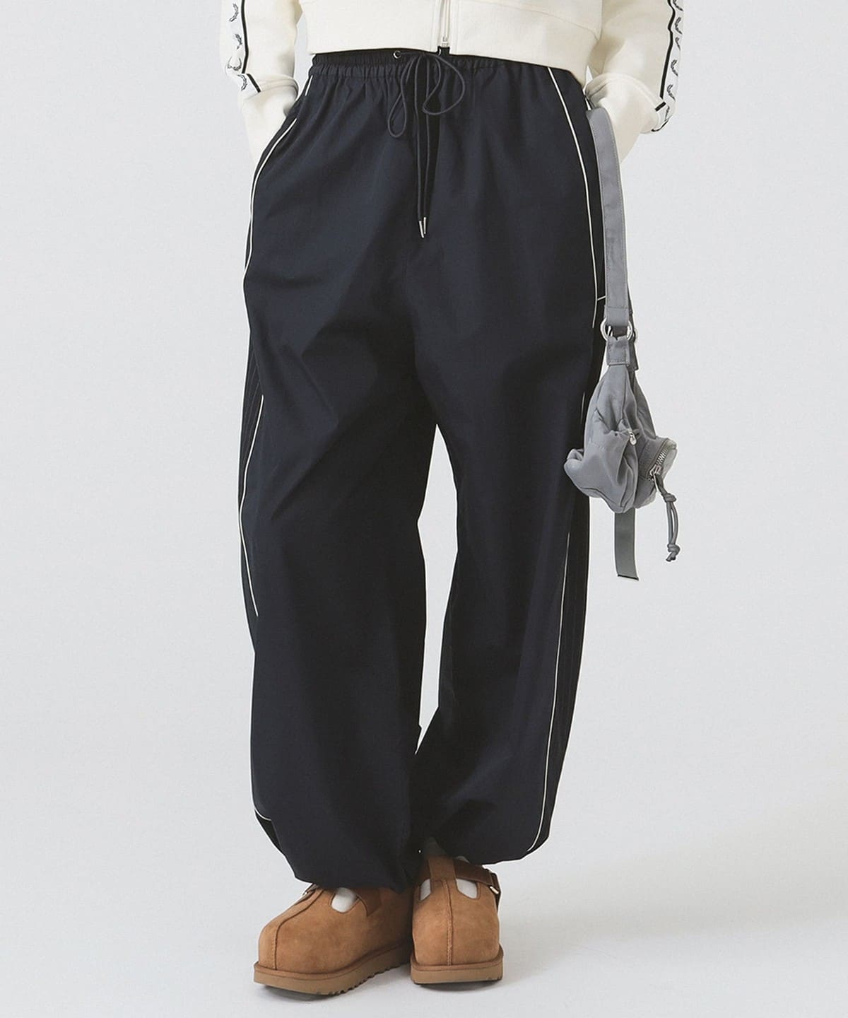 ストライプ キリカエ トラックパンツ パンツ WOMEN NAVY 0 ストライプ キリカエ トラックパンツ パンツ WOMEN NAVY 0