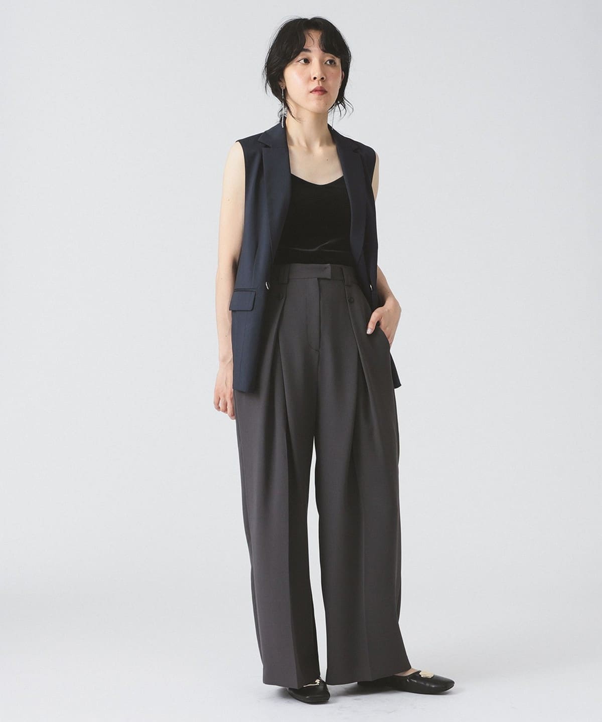 ボトムス ru Ray BEAMS(レイ ビームス)RBS / ボックス タック ワイド