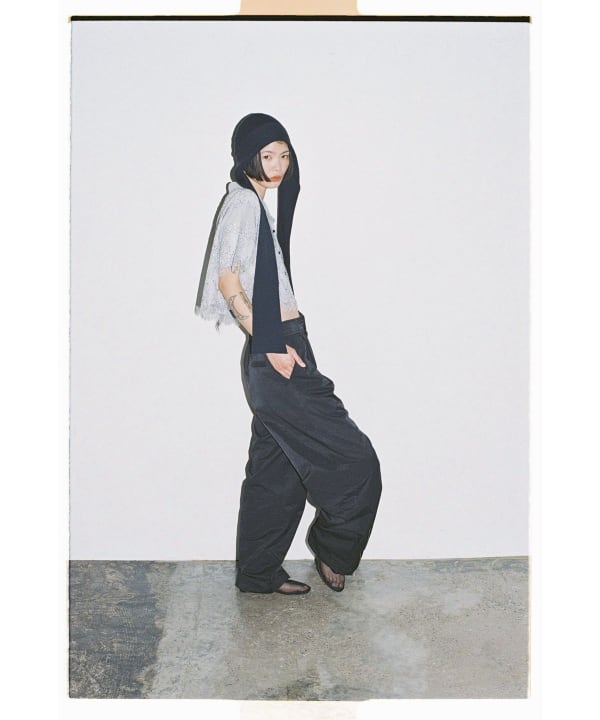 Ray Beams サルエルパンツ Ray BEAMS（レイ ビームス）ストラップ カーゴ ワイド パンツ